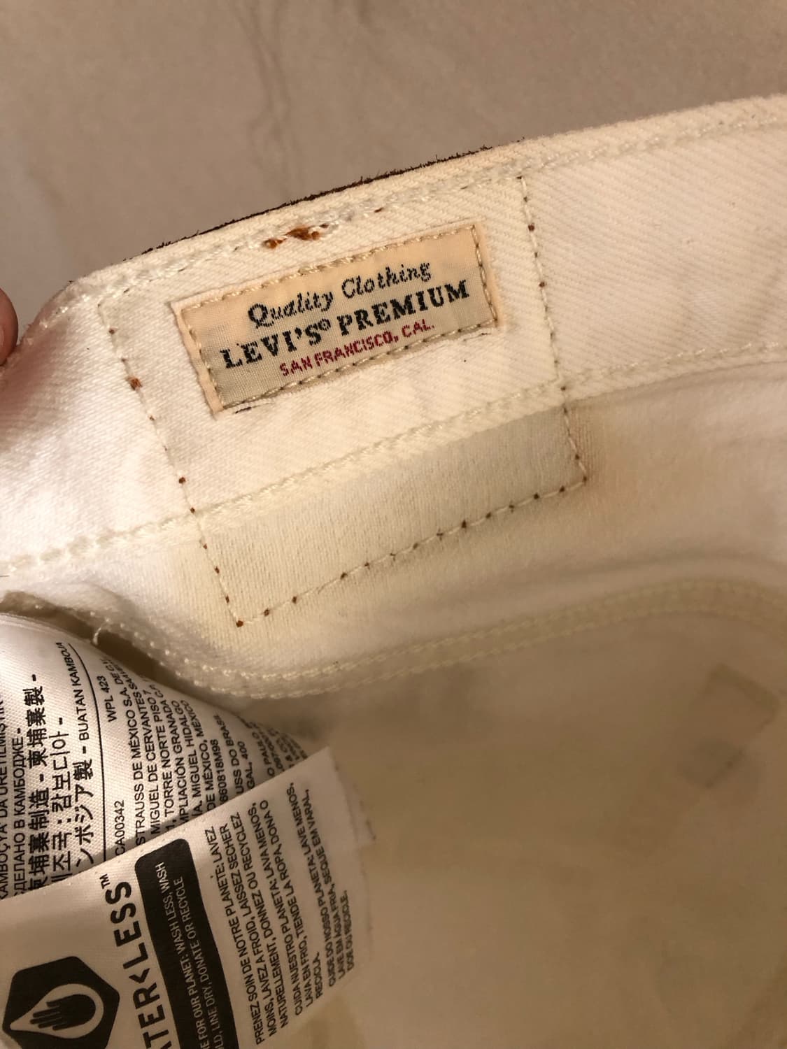 리바이스 501 화이트 프리미엄 진 w24 상품이미지5