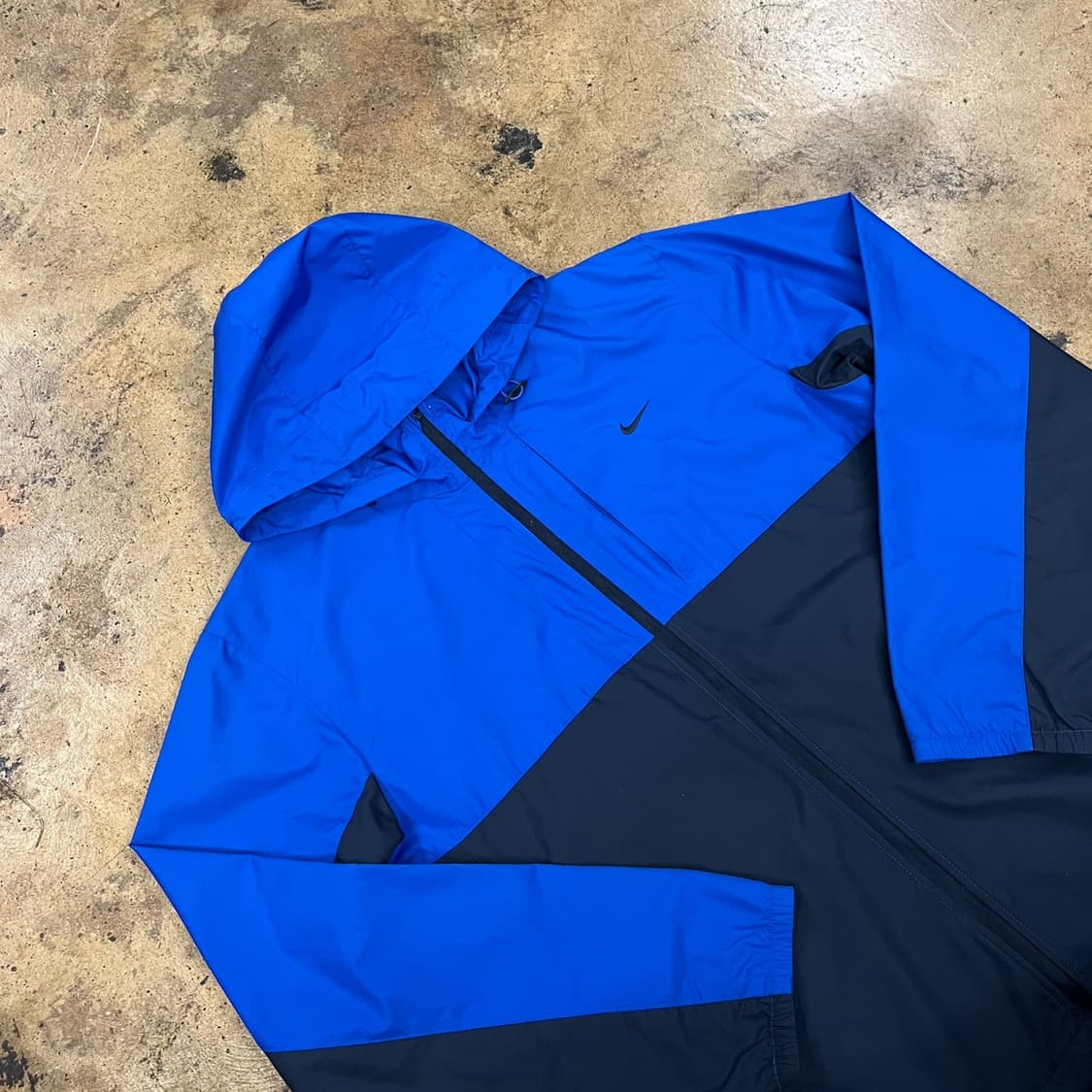 [정품/L] 나이키 블루 블랙 바람막이 후드집업 b17 상품이미지1