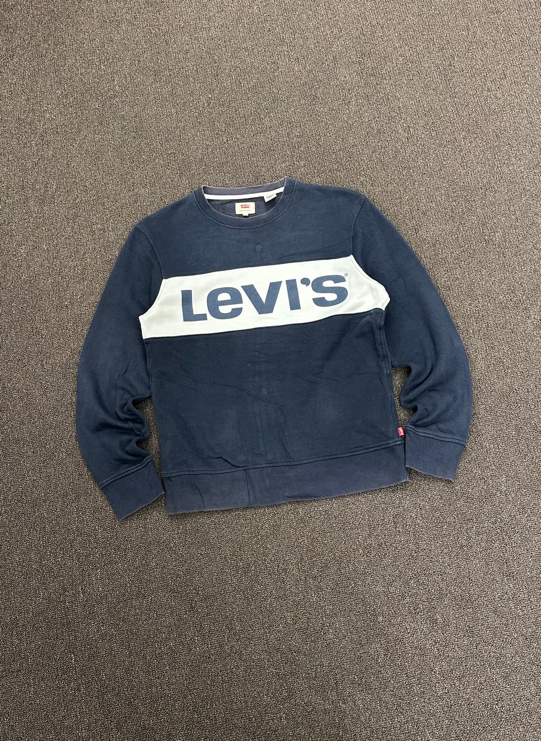 S)리바이스 빈티지 세리프 빅로고 네이비 스웻셔츠 상품이미지1