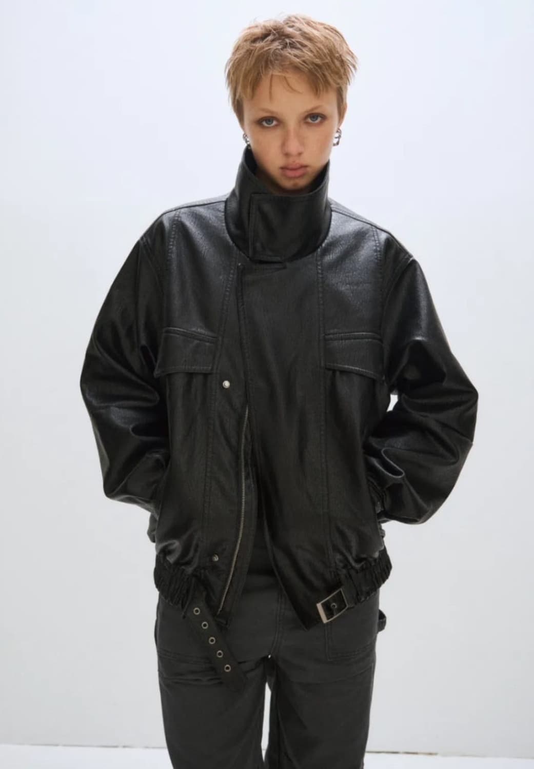 플리즈프로젝트 비건 레더 자켓 상품이미지1