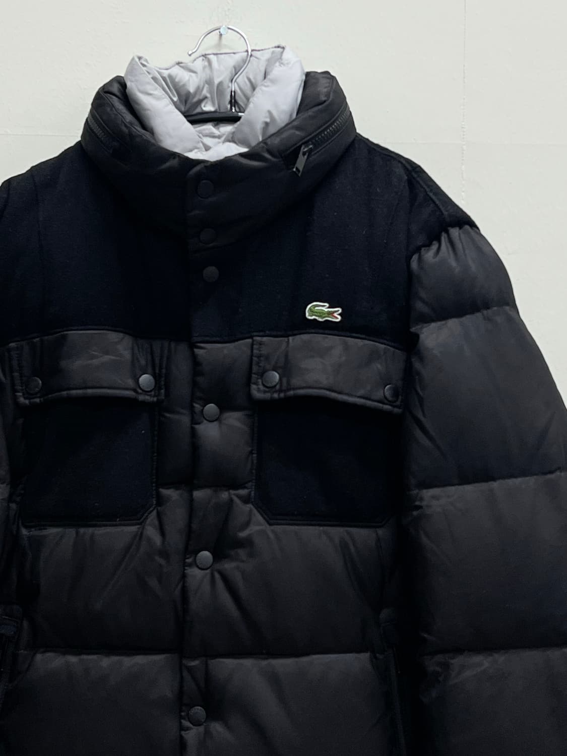 라코스테 울 믹스 구스다운 자켓 블랙 상품이미지3