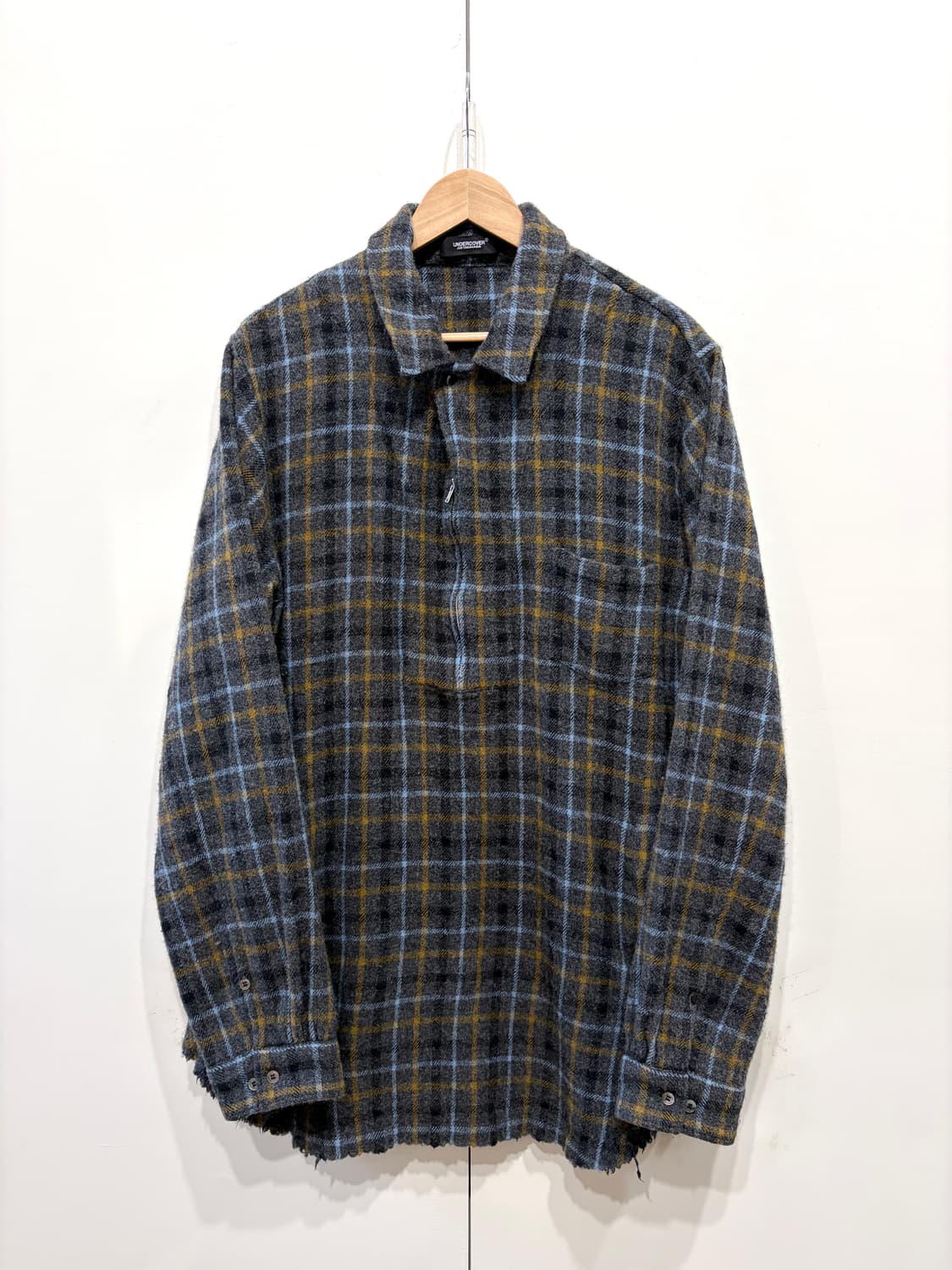 20AW 언더커버 축융 울 플란넬 셔츠 상품이미지1