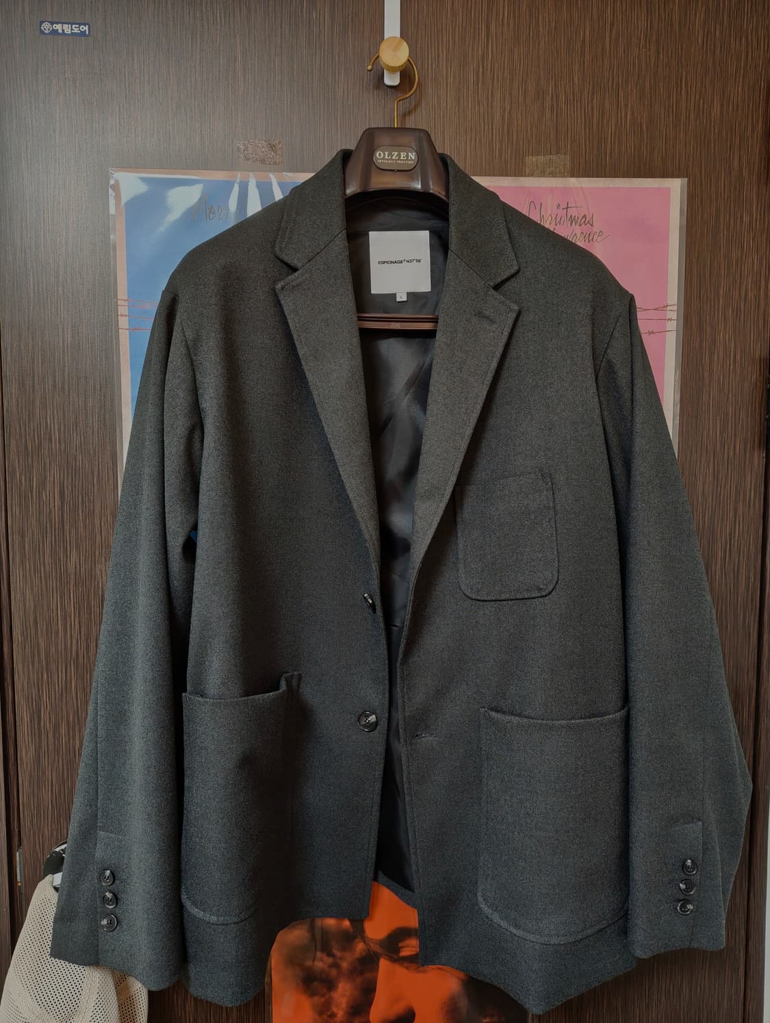 에스피오나지 울라이크 릴렉스드 블레이저 웜그레이 L 상품이미지2