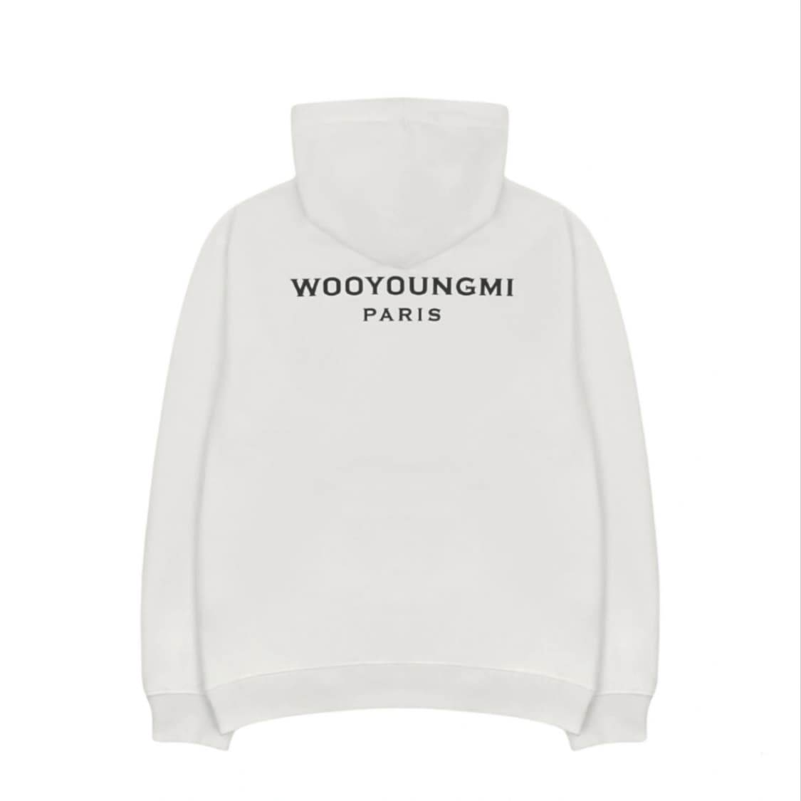 우영미 백로고 후드 티셔츠 화이트 46 상품이미지1