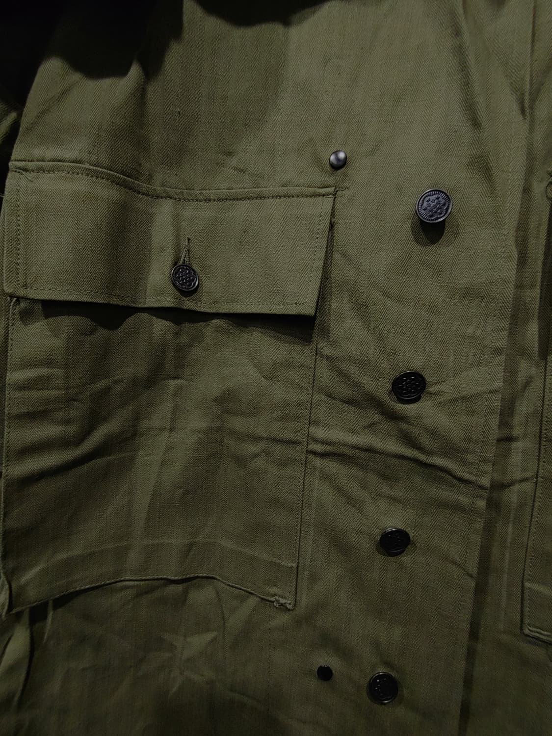 무배) 40년대 미군 M43 hbt 오리지널 셔츠 38R 상품이미지3