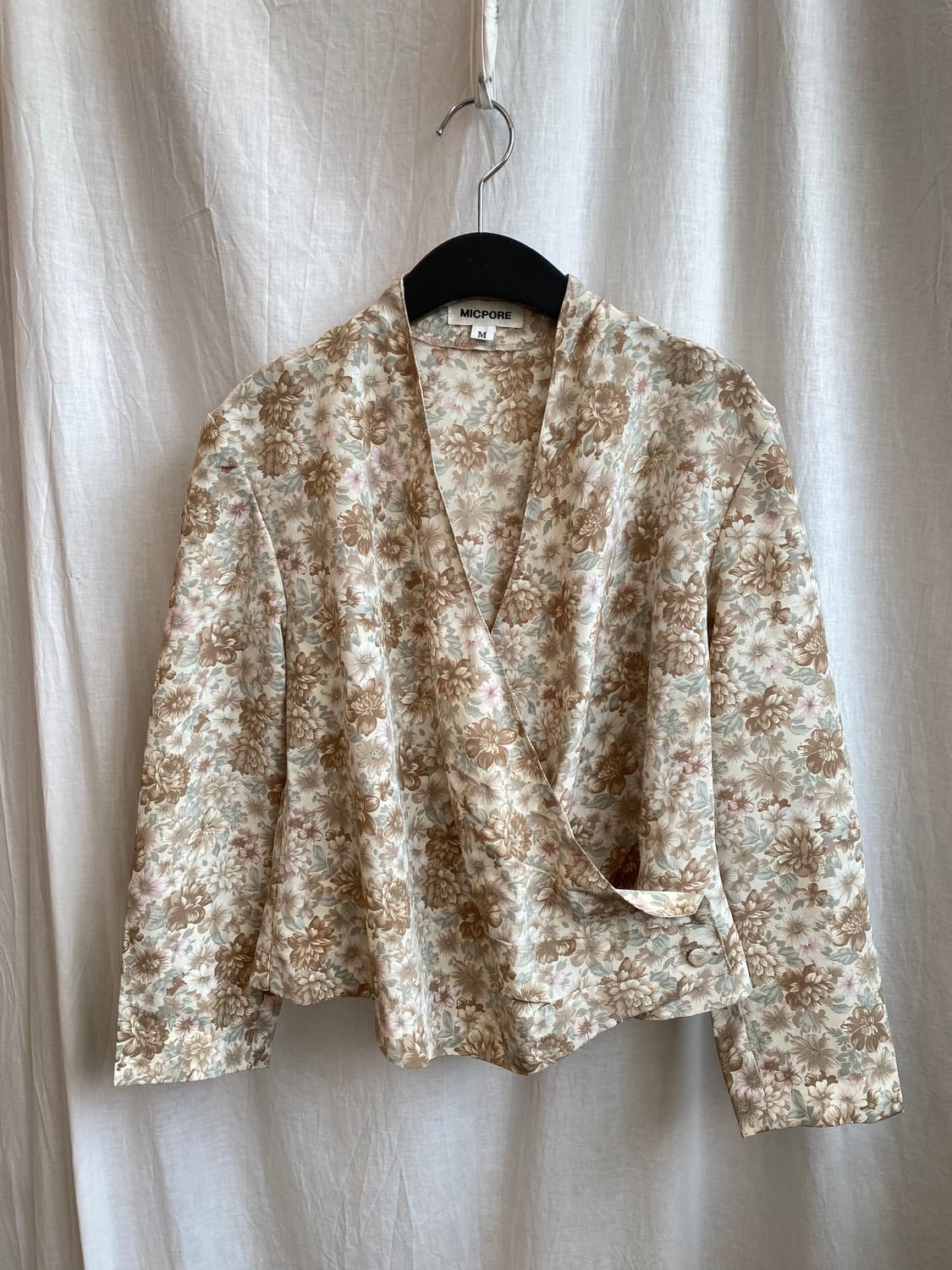 빈티지 플라워 랩블라우스(M) 상품이미지1