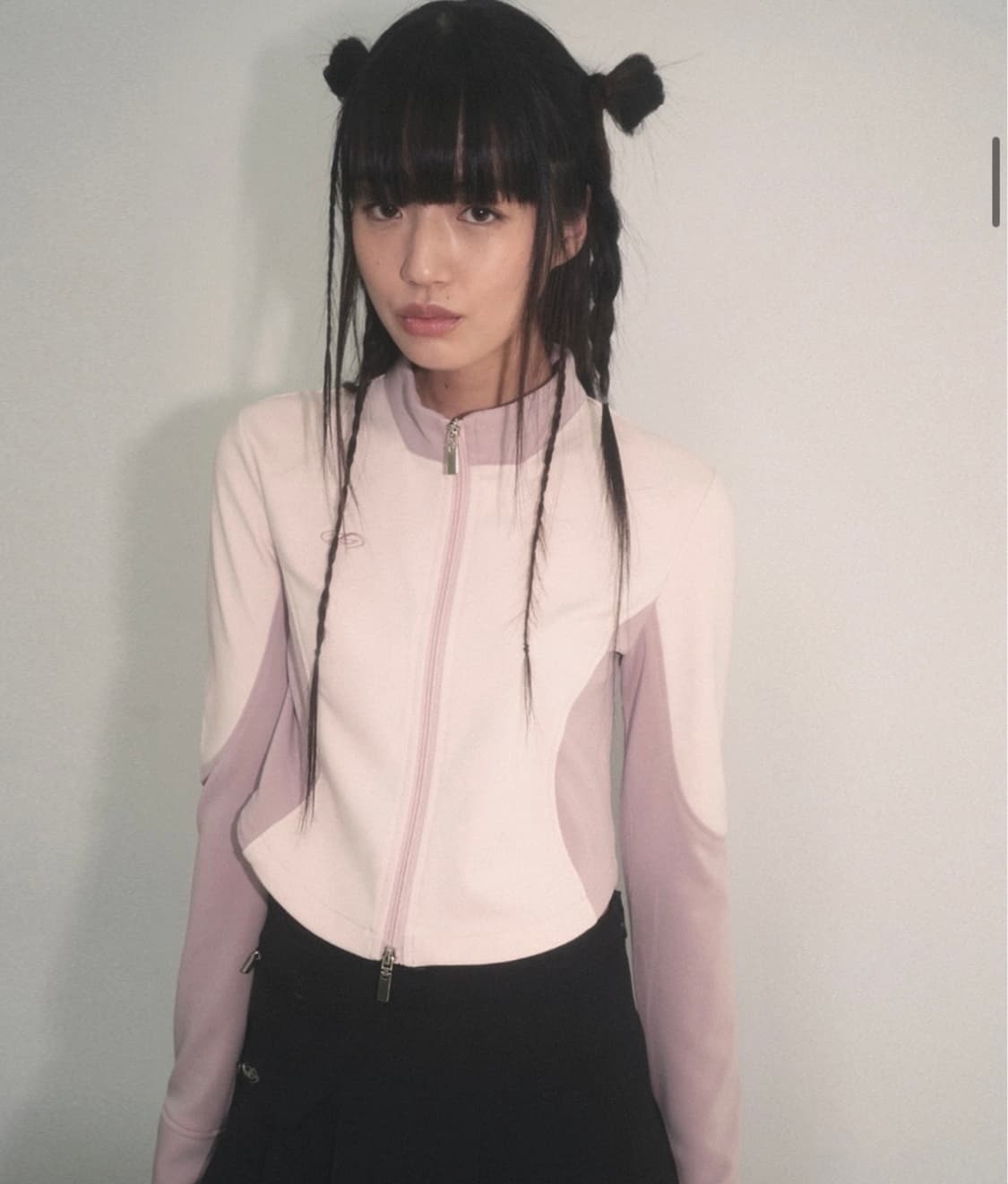 허그유어스킨 크롭 져지 핑크 상품이미지1