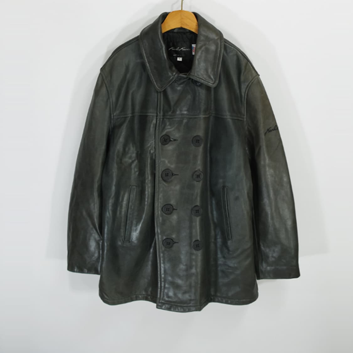 made in USA 90s Karl Kani 빈티지가죽피코트형 자켓 상품이미지1