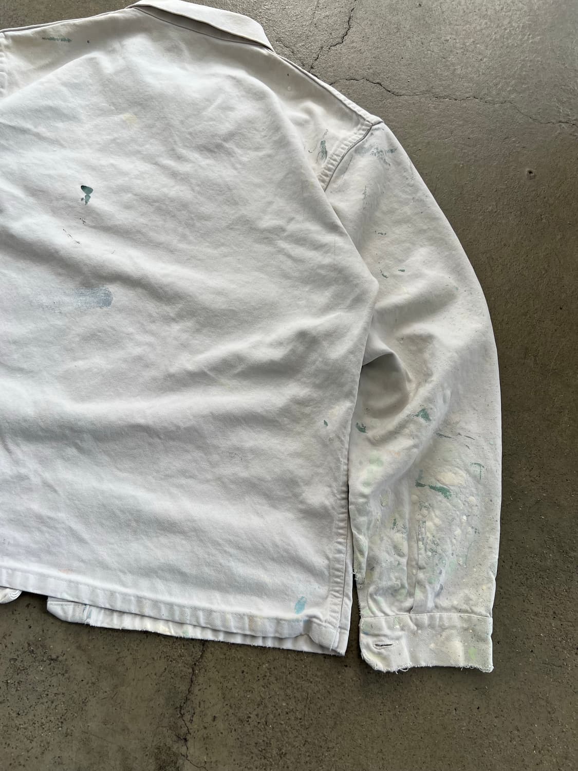 OLD VINTAGE WHITE PAINTED 화이트프렌치워크자켓 상품이미지10