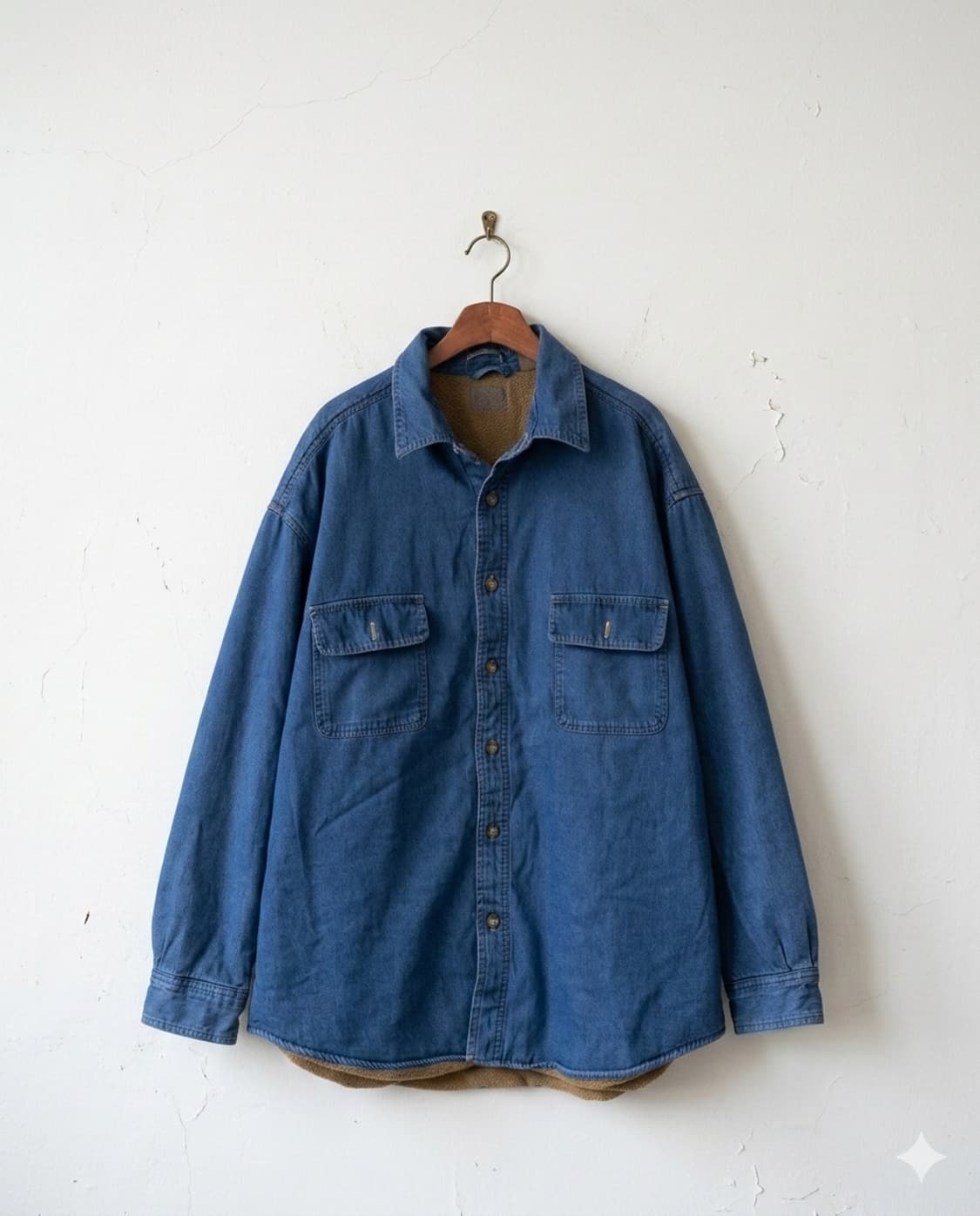 플리스 안감 데님 셔켓 상품이미지2