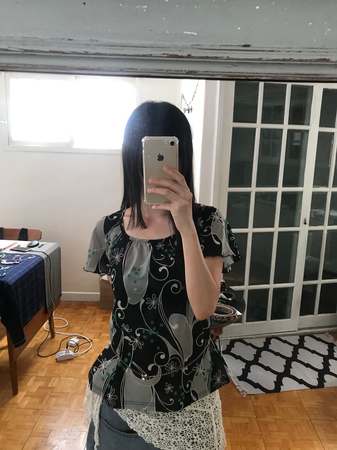 vintage pattern top 상품이미지5