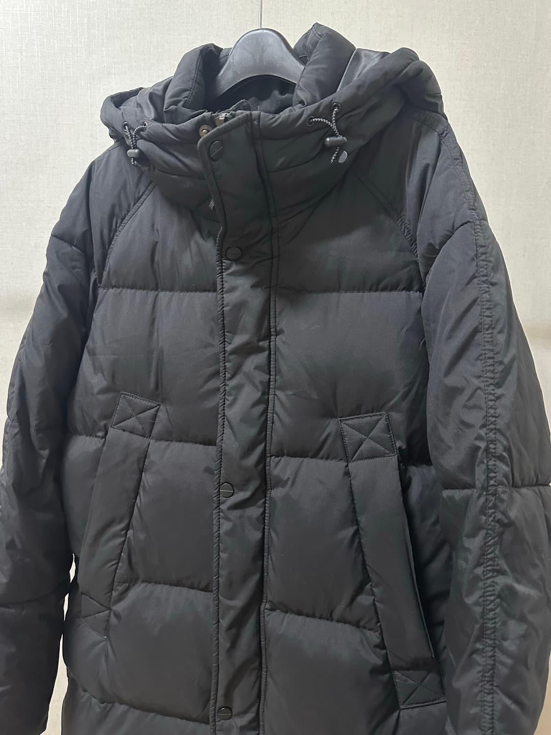 TATE 블랙 거위털 롱패딩 상품이미지2