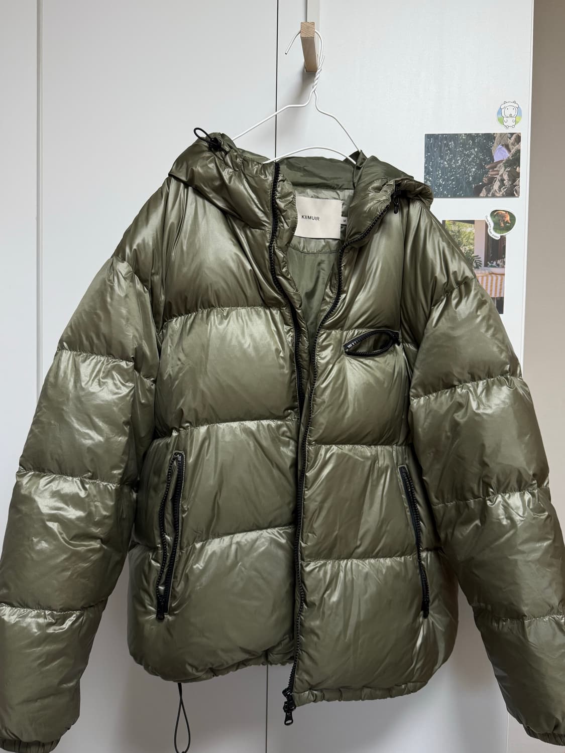 키뮤어 RDS 후디드 다운 패딩 카키 M (구스) 상품이미지2