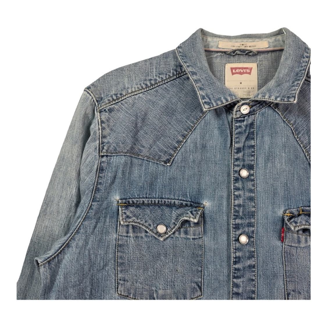 리바이스 웨스턴 데님 셔츠 청남방 M 상품이미지5