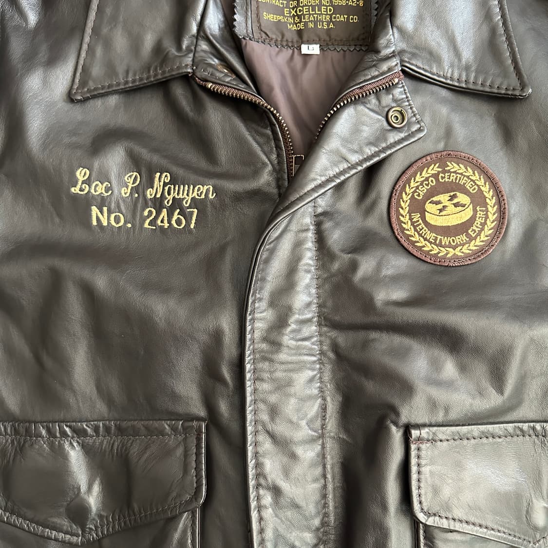 A-2 항공 가죽 자켓 MADE IN USA 상품이미지7