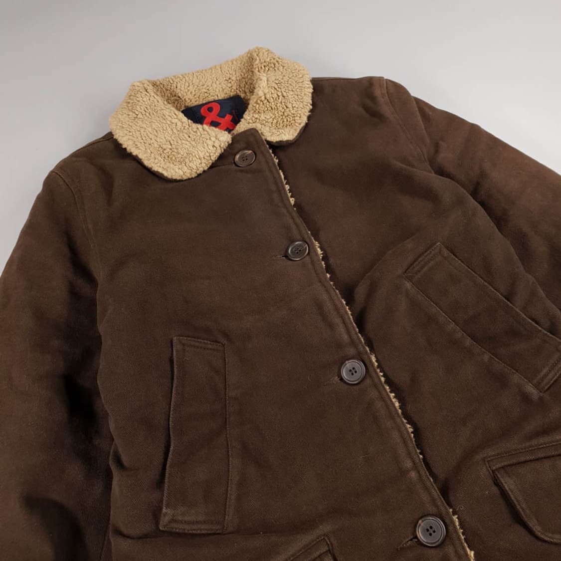 돌체앤가바나 딥브라운 쉐르파 이너플리스 코튼 무스탕 롱 상품이미지2