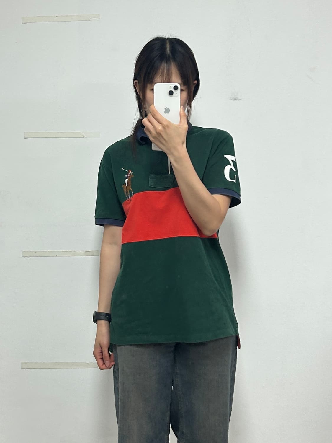 폴로 랄프로렌 컬러 빅포니 커스텀핏 럭비 티셔츠 상품이미지2