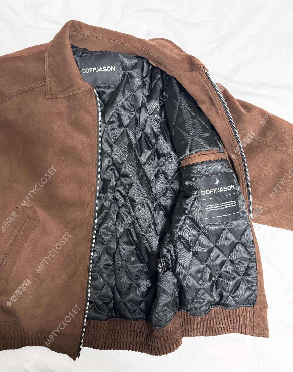 [L] 도프제이슨 25fw 퀼팅 스웨이드 스포츠 자켓 모카 상품이미지7