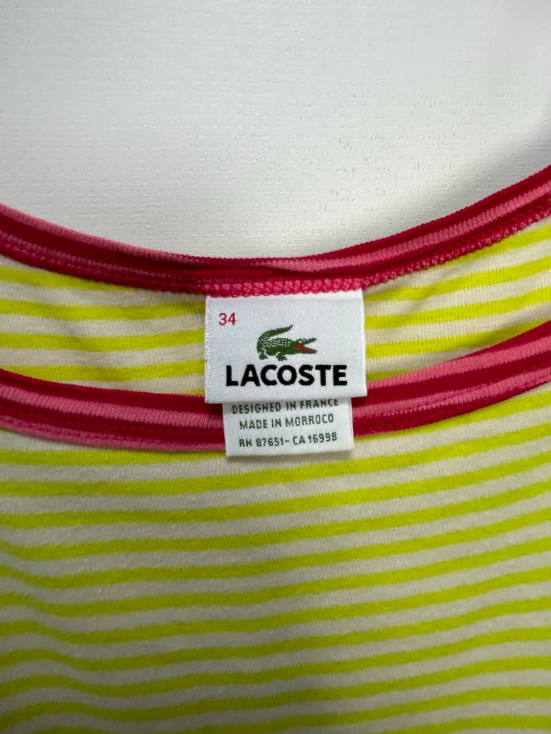 라코스테 슬리브리스 탱크탑 나시 상품이미지3