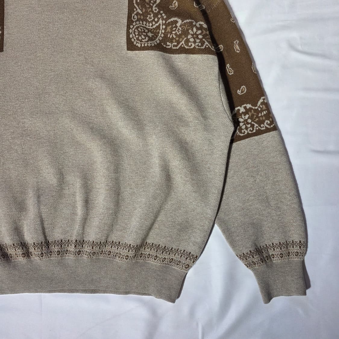 캐피탈 12G 울 반다나 니트 브라운 상품이미지4