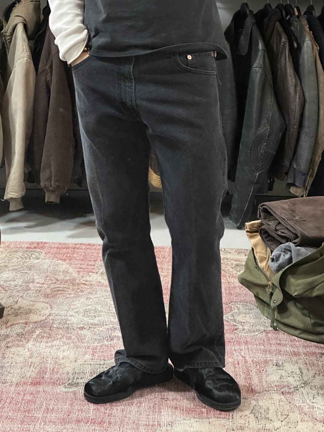 00's 리바이스 517 블랙 부츠컷 플레어진 상품이미지10
