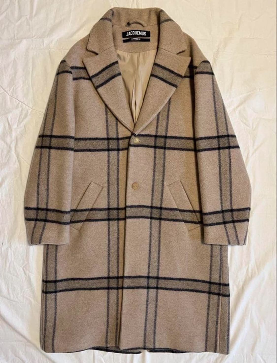 [BTS 착용] 자크뮈스 20AW 르 망토 체크 코트 상품이미지3