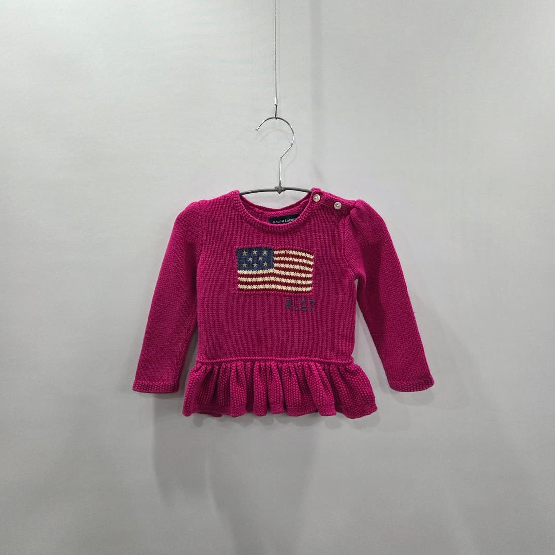 폴로랄프로렌 여아 성조기 프릴 니트 18M 상품이미지1