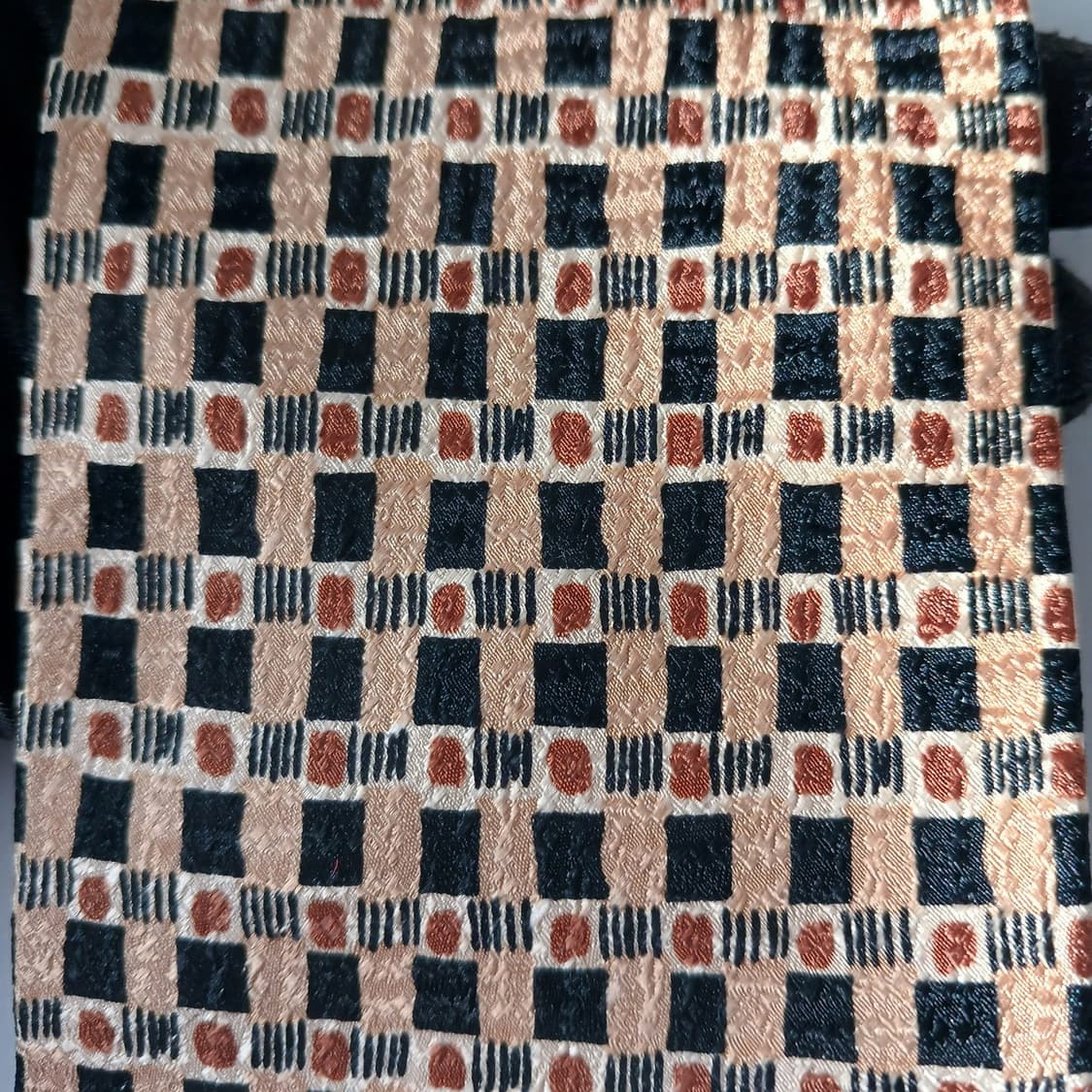 지방시 실크 브라운 패턴 넥타이 9.9cm A등급 A19272
 상품이미지7