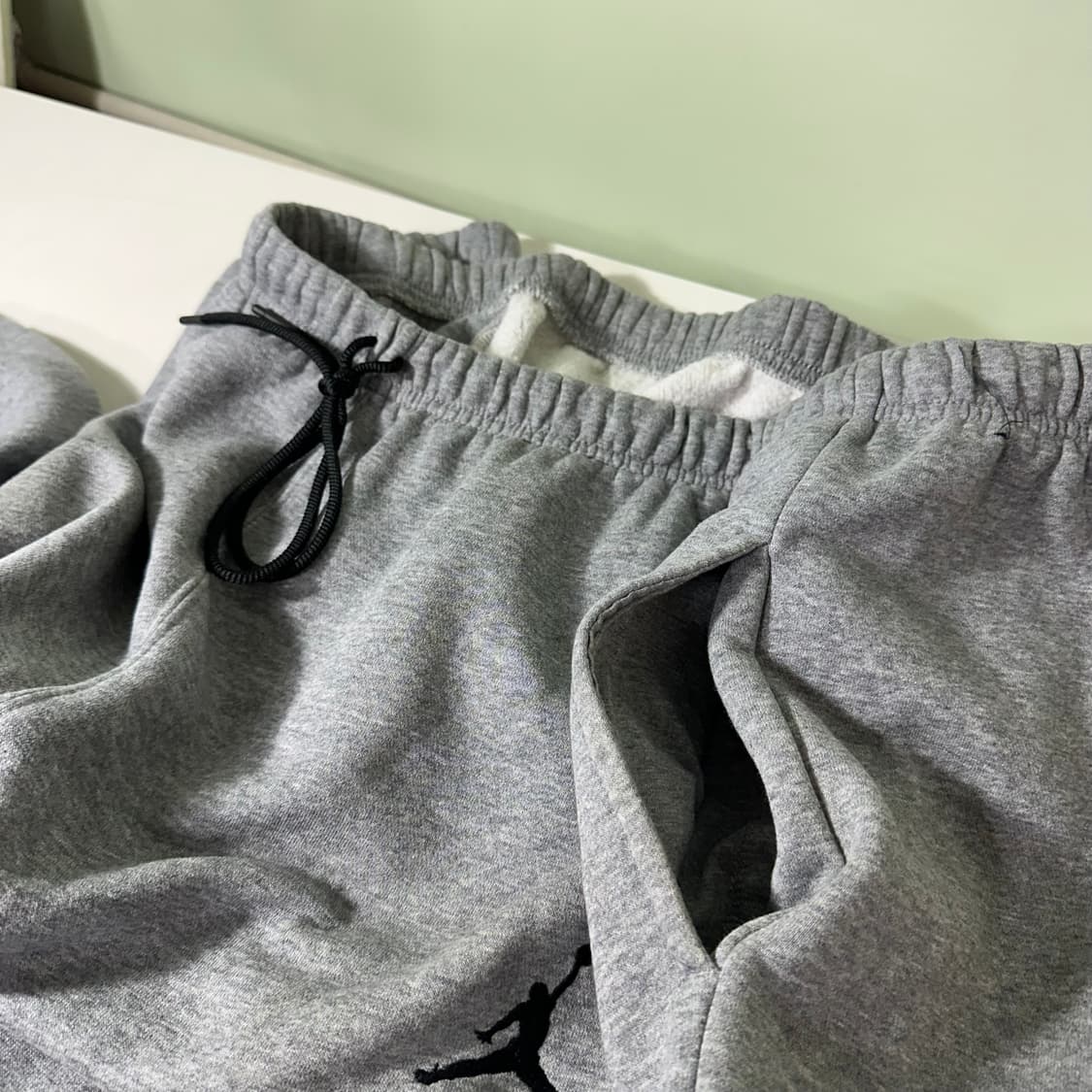 XXL 나이키 조던 그레이 기본로고 코튼 밴딩 조거팬츠 상품이미지2