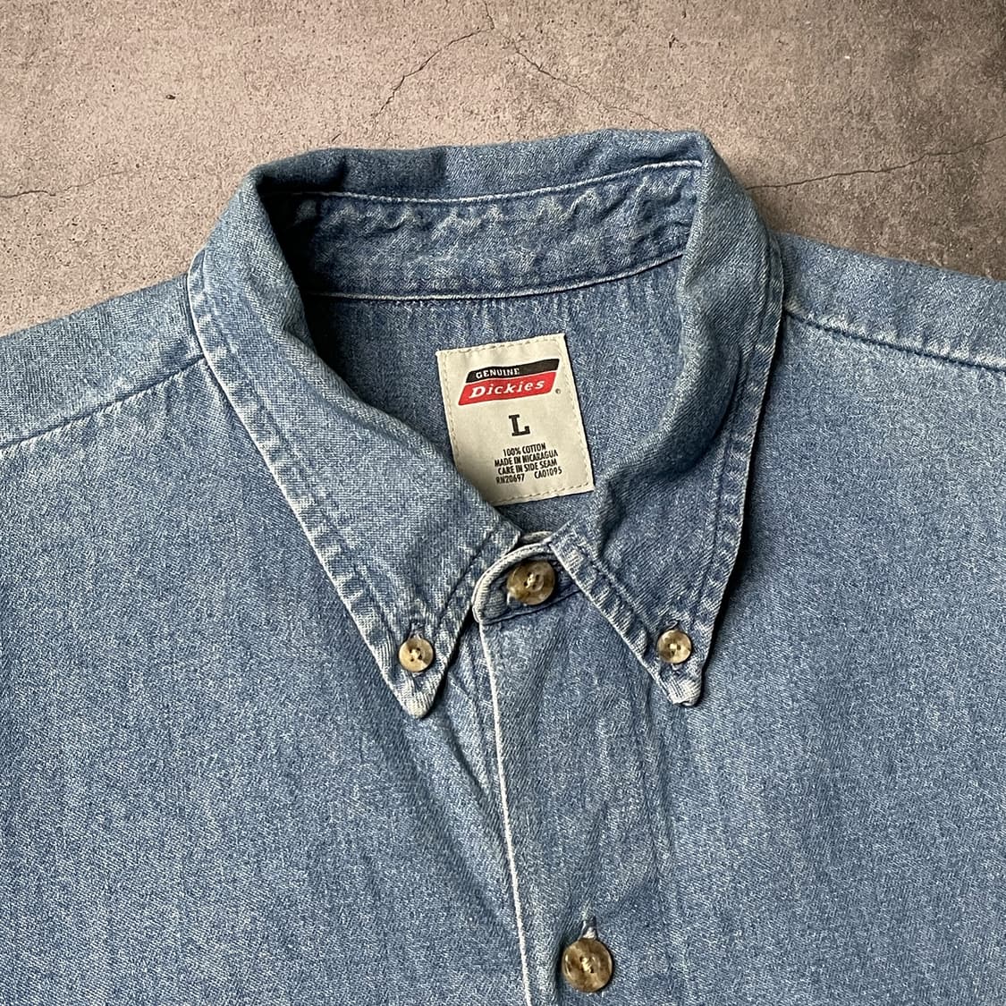 DICKIES 디키즈 빈티지 코튼 데님 워크 셔츠 A00901 상품이미지2