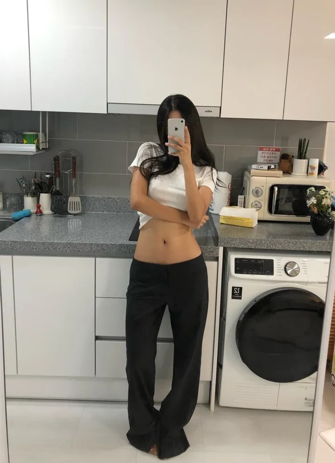 로우라이즈 스트라이프 슬랙스 상품이미지2