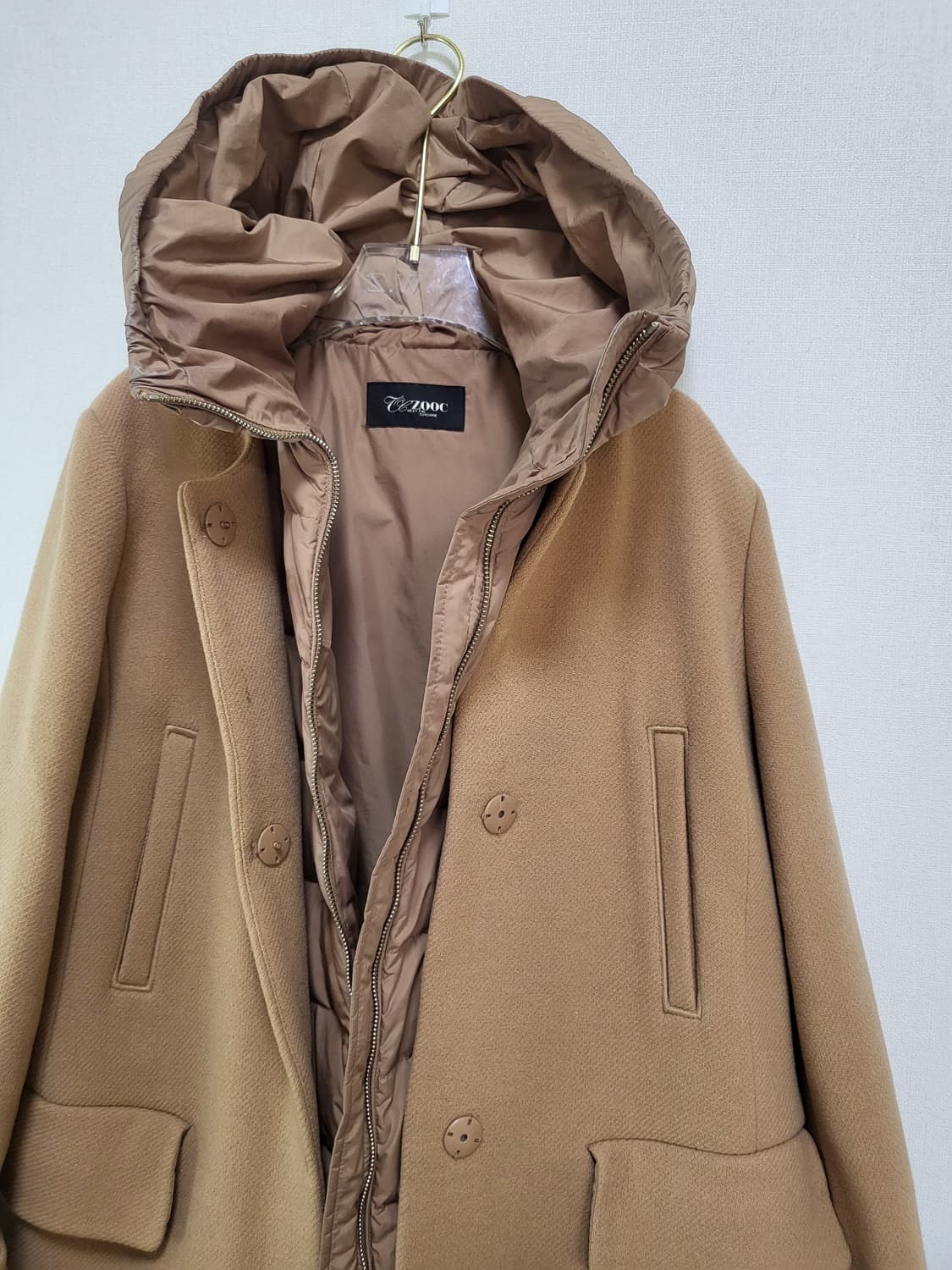 ZOOC 패딩 모피 후드베스트+양모코트 55 상품이미지3