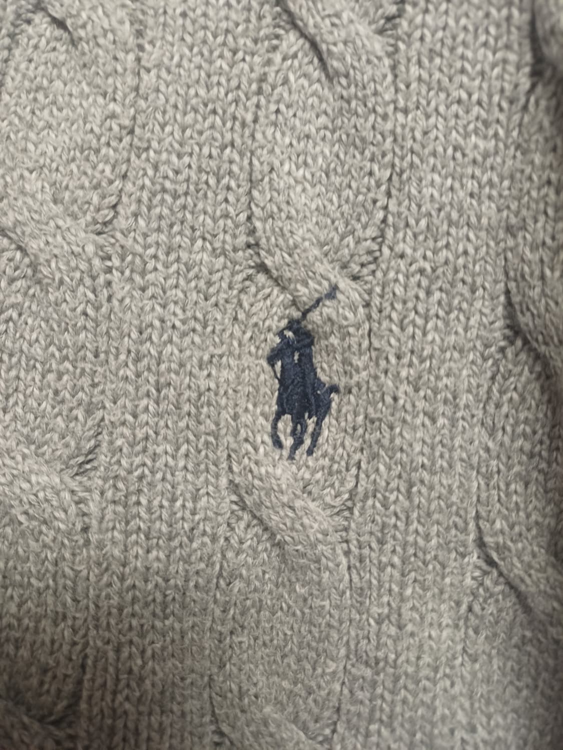 폴로 랄프로렌 코튼 케이블 니트 (그레이/XL/105-110) 상품이미지2