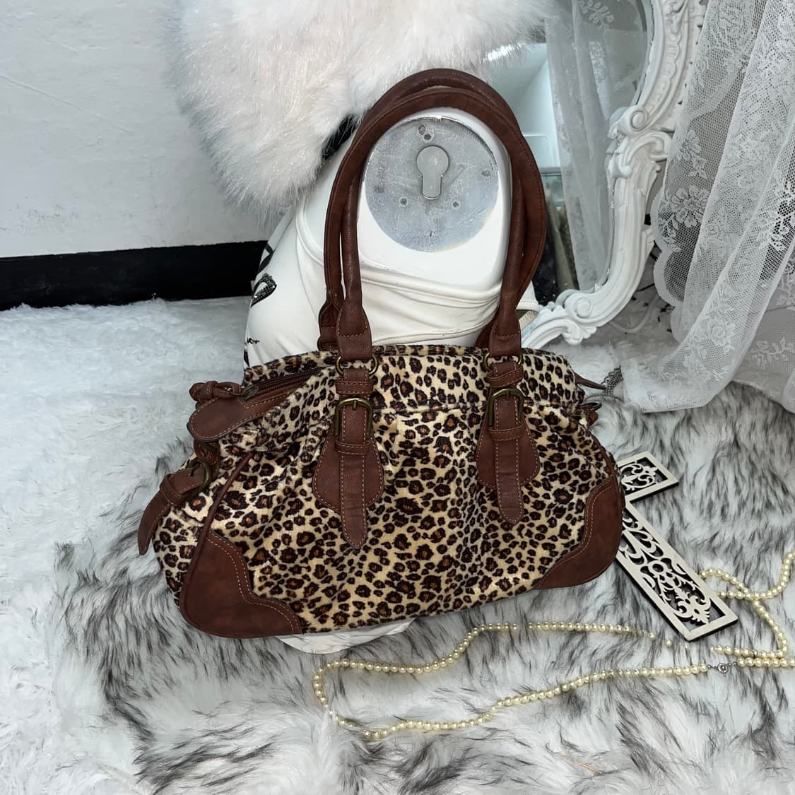 빈티지 레오파드 숄더백 상품이미지1