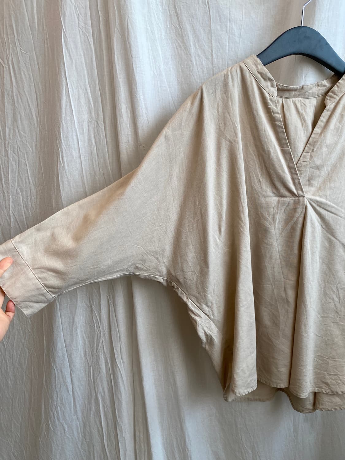 GU 린넨면혼방 7부블라우스(-66반) 상품이미지6