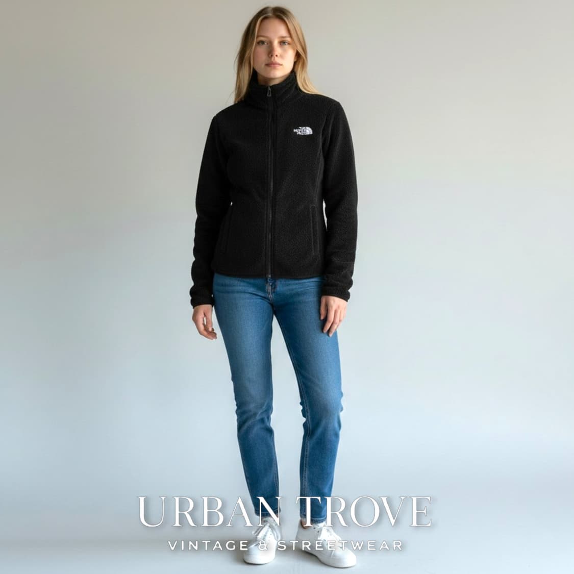 노스페이스 여성 플리스 집업 후리스 블랙 S 상품이미지2