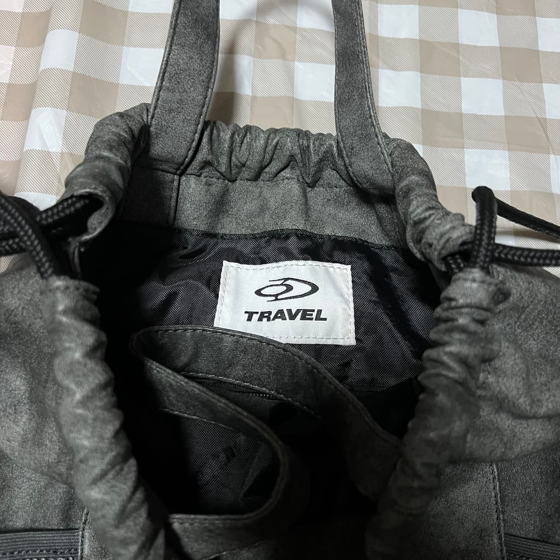 트레블 워싱 레더 짐색 가방 힙색 가죽 상품이미지2