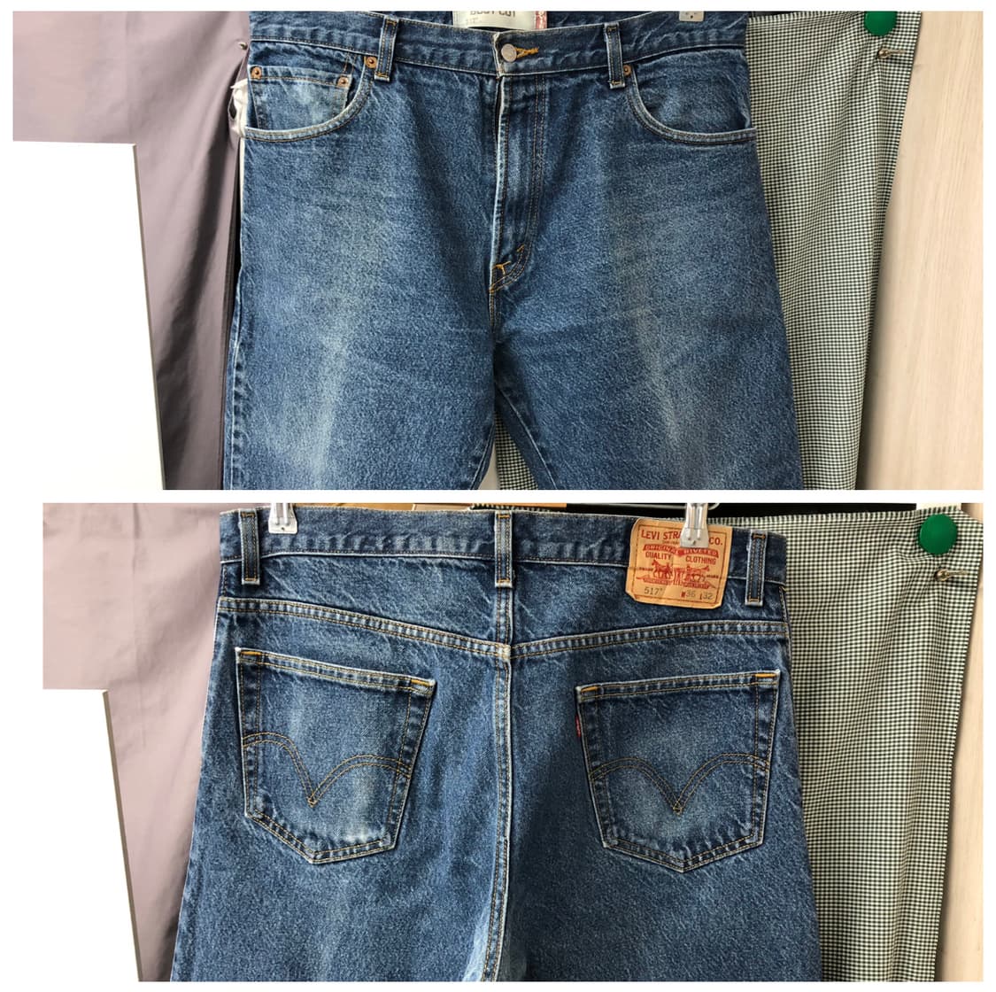 00s 리바이스517  부츠컷 미드블루 워싱진 허리36 둘레91.5 상품이미지6