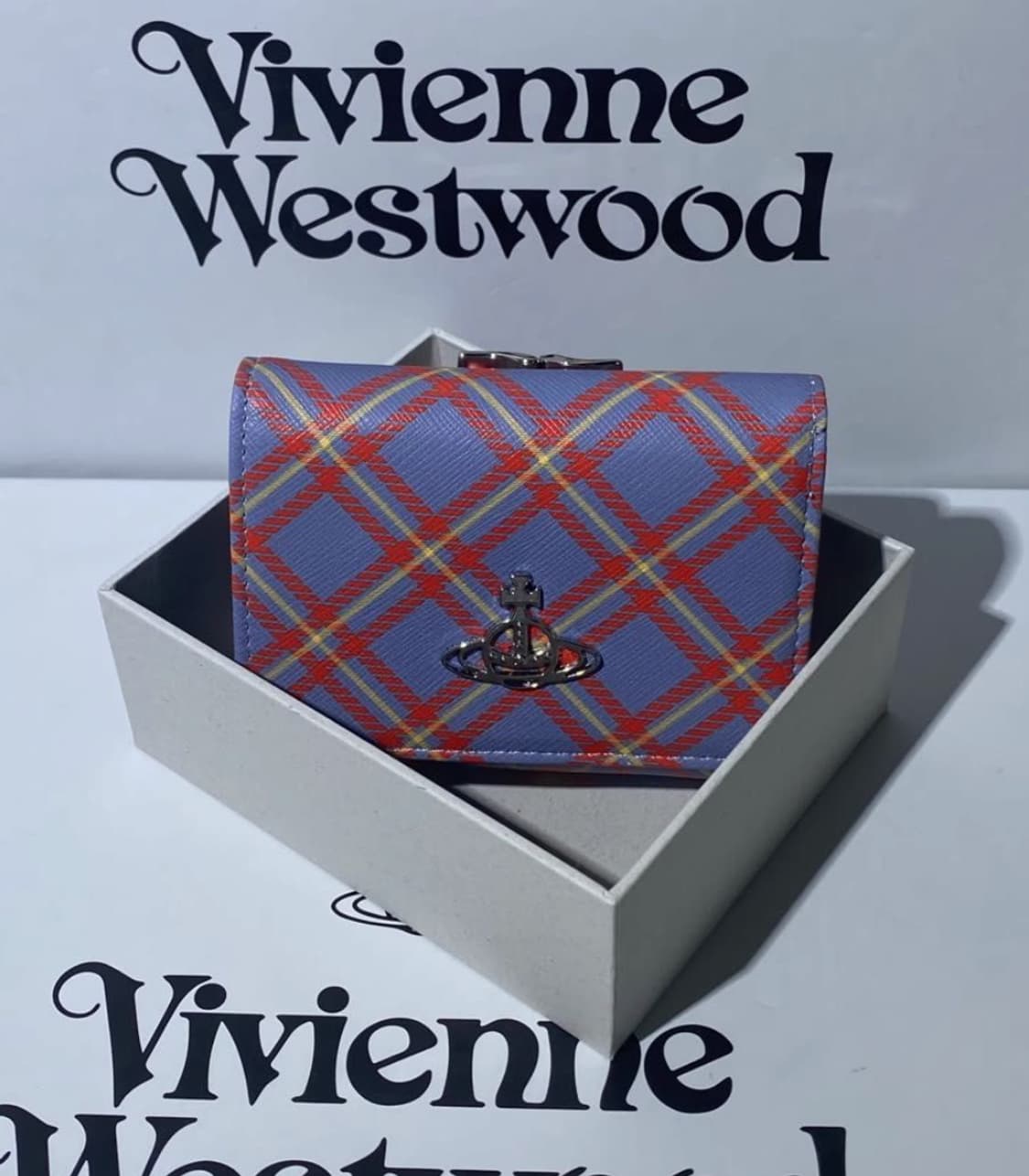 비비안웨스트우드 아카이브 은장 orb 패턴 하프월렛 반지갑(풀구성) 상품이미지1