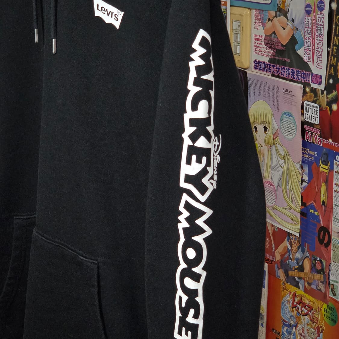 리바이스 미키마우스 프린팅 후드티 상품이미지3