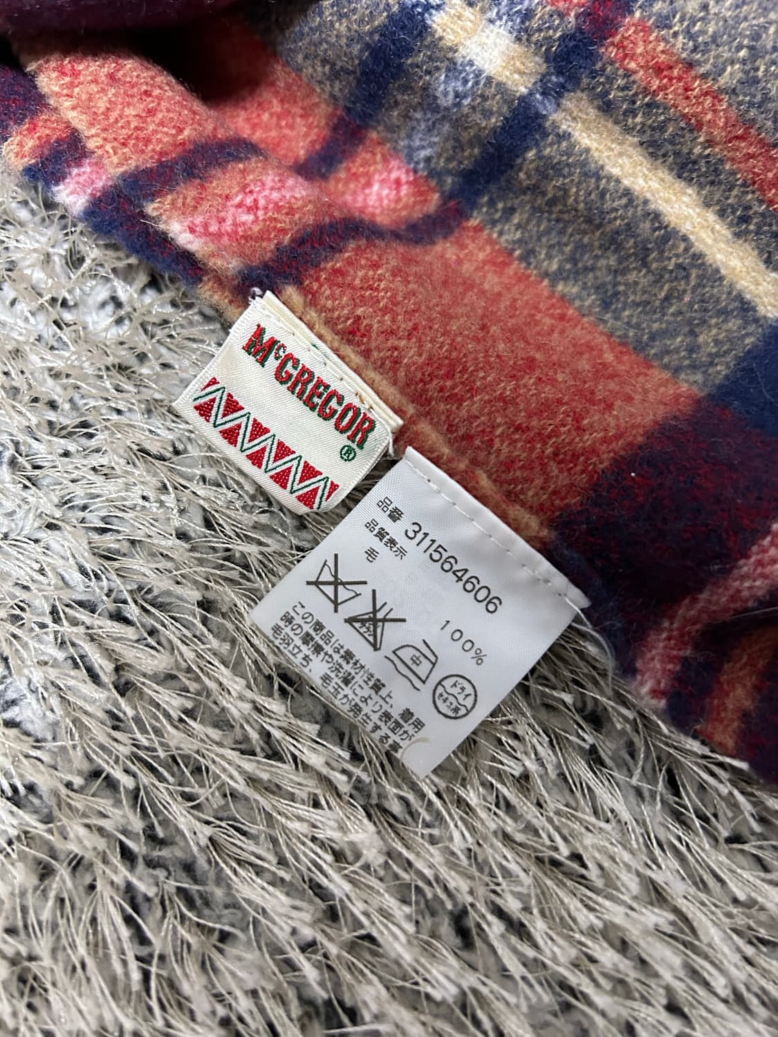 일본판 맥그레고리 울체크 목도리 상품이미지2