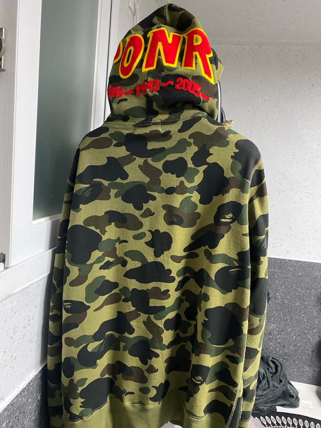 베이프 PONR 카모 샤크 후드 L 상품이미지1