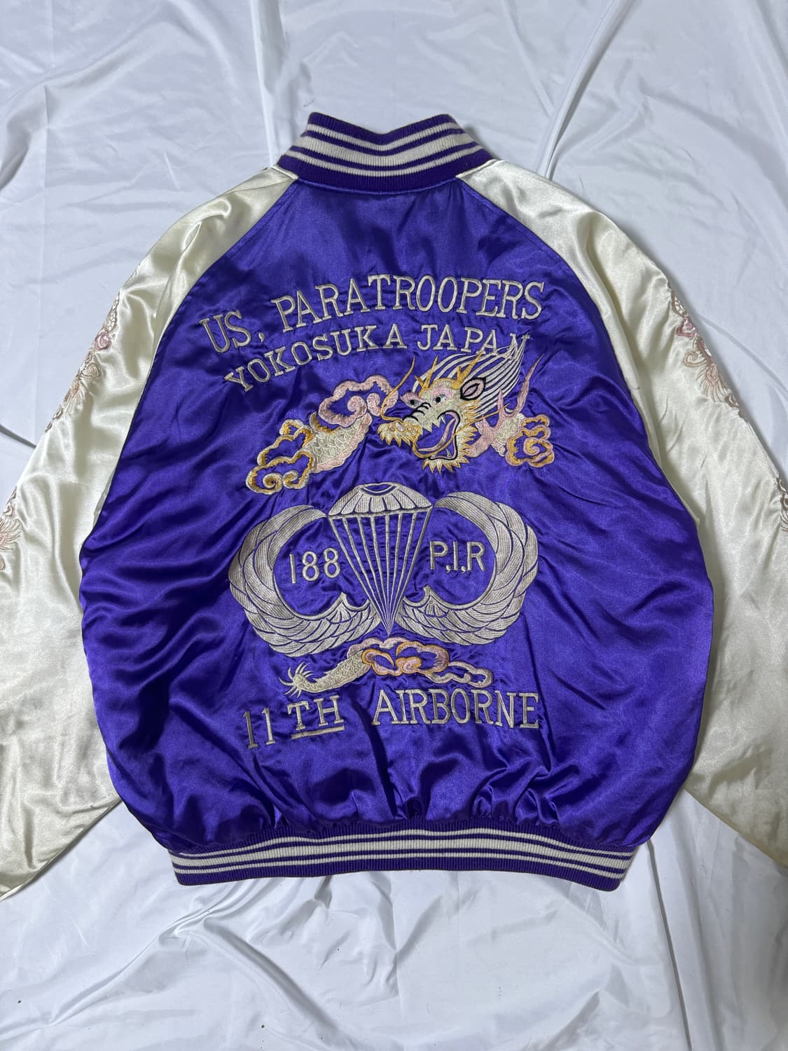 Border carwin 요코스카 재팬 미군 공수부대 용 자수 스카잔 상품이미지3