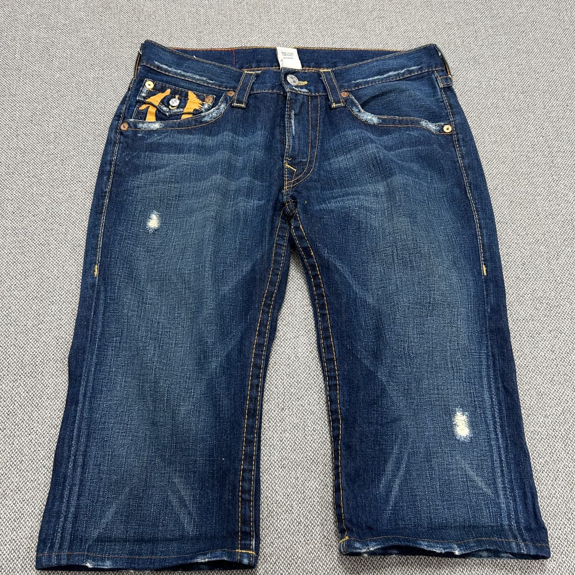 트루릴리전 프린팅 하프 데님팬츠(33) 상품이미지6