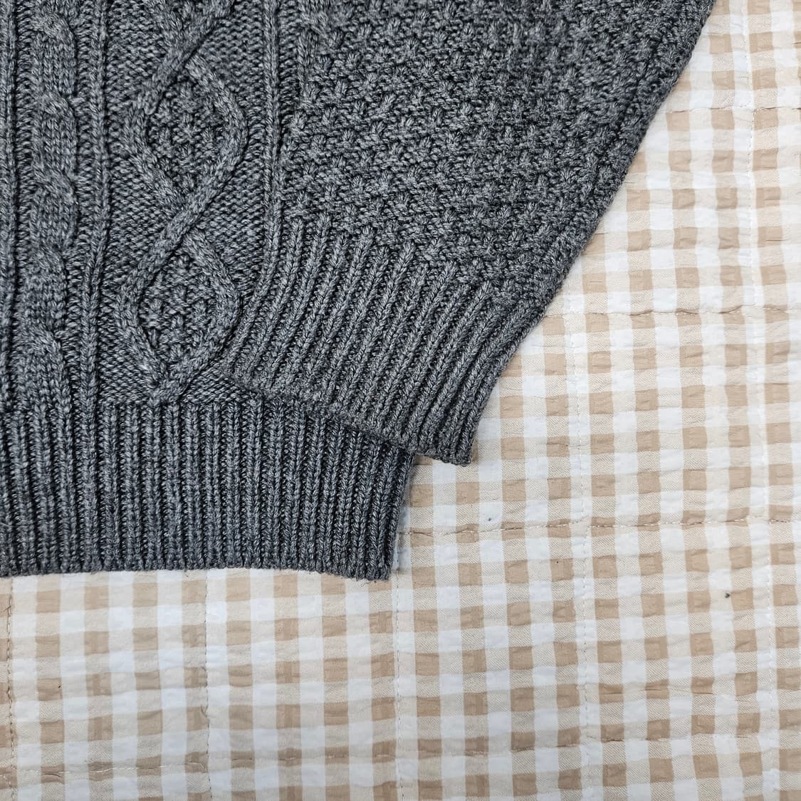 유니클로 케이블 울 니트 남자100~105 상품이미지4