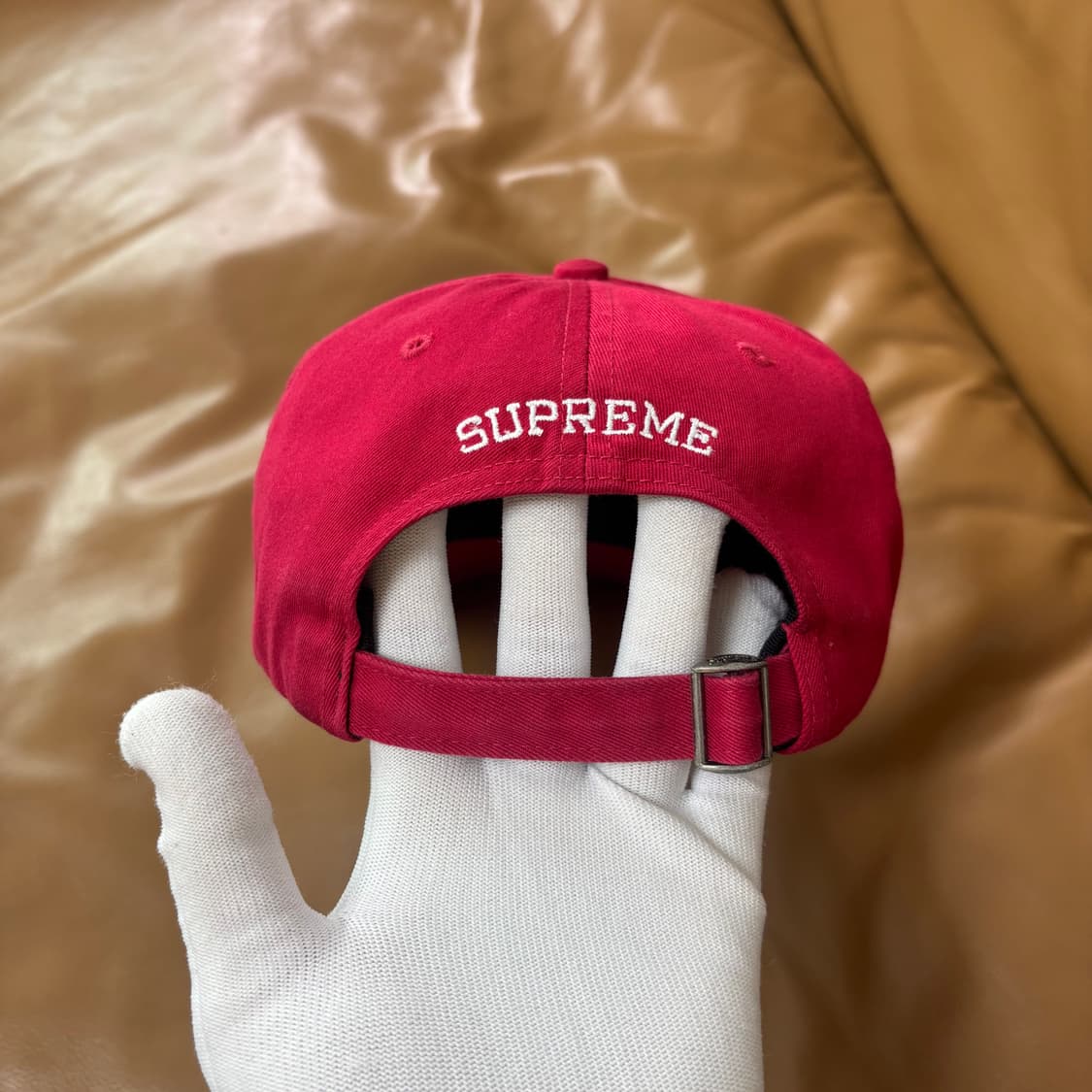 슈프림 6패널 볼캡 모자 Est1994 레드 상품이미지7