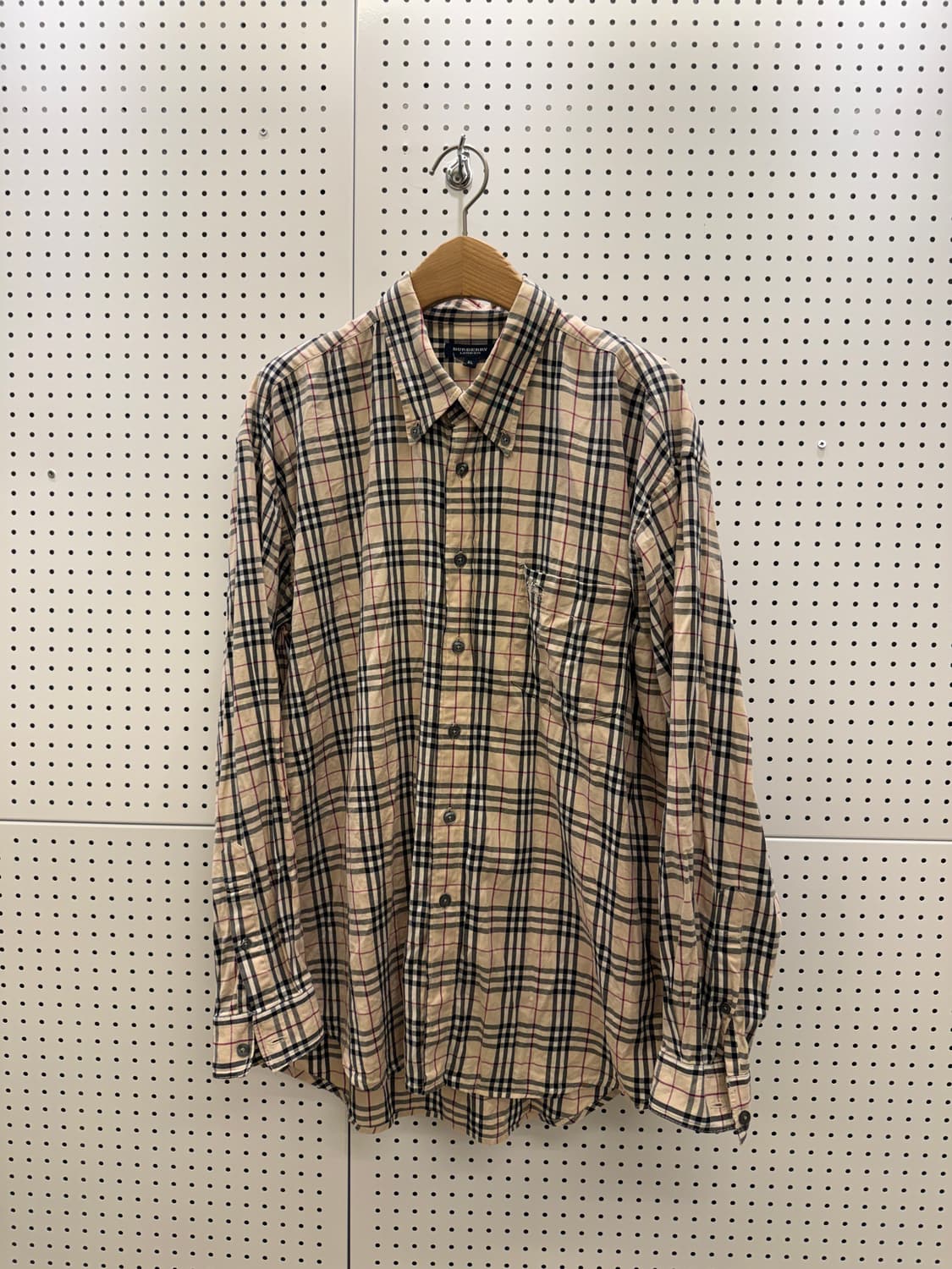 버버리 베이지 체크 패턴 노바 셔츠 U1716 상품이미지2