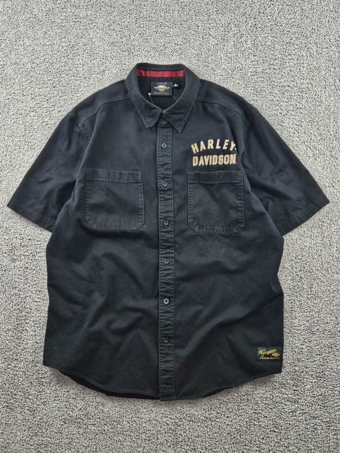할리데이비슨 모터사이클 스펠아웃 반팔 바이커 셔츠 (XL) / 11421 상품이미지2