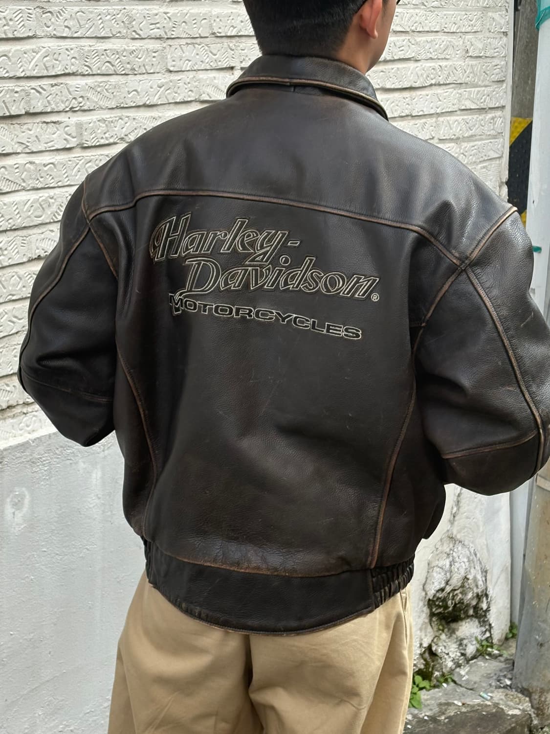 할리 데이비슨 Motorcycle 가죽자켓 다크브라운 상품이미지1