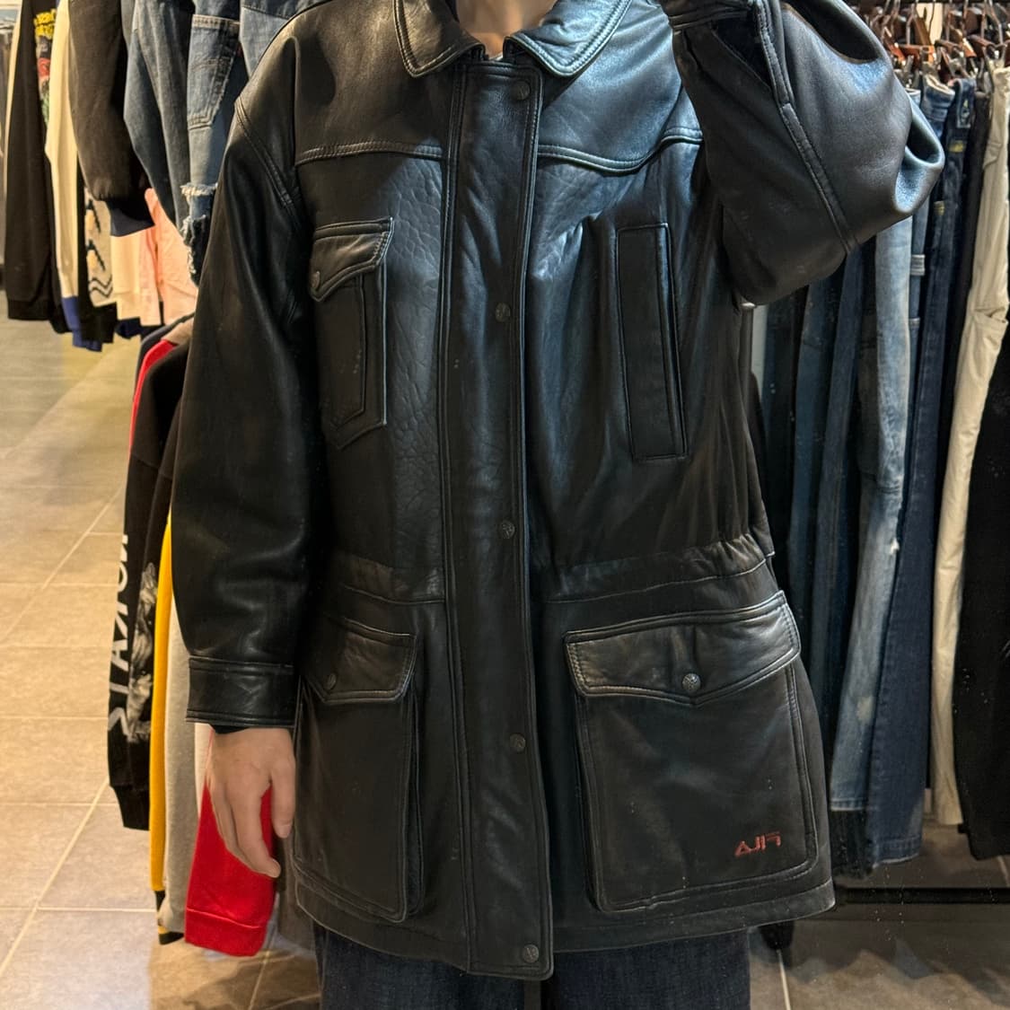 [NO.9] Fila 필라 하프 레더 자켓 상품이미지2